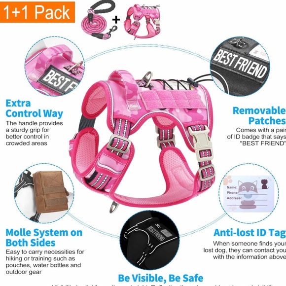 Tactical Dog Harness Large Military Dog Vest - Picture 4 of 5